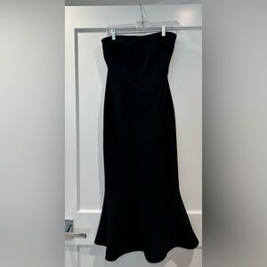 Cinq à Sept Black Strapless Gown
